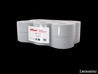 Papier toaletowy CLIVER jumbo 130/1 makulatura szary (opak 12 szt.) 6231