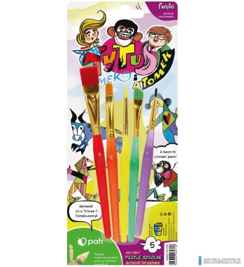 Pędzle GR-FB5T Fiorello 5 szt. Tytus, Romek i A"Tomek 170-2729