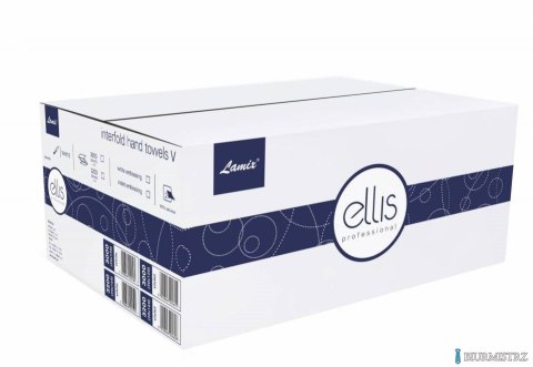 Ręczniki składane V PROFESSIONAL białe 3000 składek celuloza ELLIS (ZZ) 2585