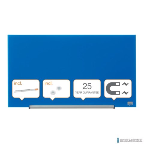 Szklana tablica Nobo Impression Pro 680x380mm, niebieska