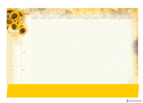 Terminarz - Planer A2 z listwą 2026 Słoneczniki Michalczyk i Prokop T-1-A2-5 kalendarz biuwar