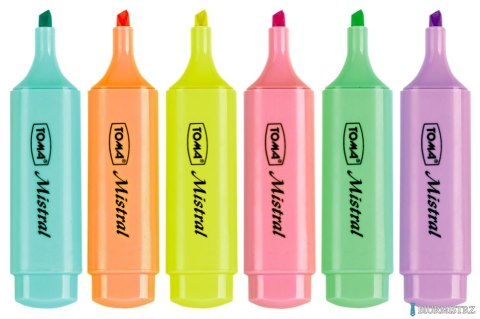 Zakreślacz MISTRAL PASTEL, szeroka końcówka 1-5mm, fioletowy TO-334 Toma