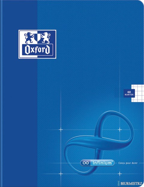 Zeszyt A5 60k, kratka z marginesem, OXFORD, INFINIUM 400026700