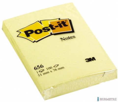 Bloczek_samoprzylepny POST-IT_ (656), 51x76mm, 1x100 kart., żółty