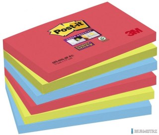 Bloczek samoprzylepny POST-IT_ Super Sticky (655-6SS-JP), 127x76xmm, 6x90 kart., energiczne kolory
