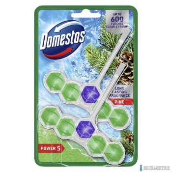 DOMESTOS Zawieszka do toalety POWER5 DUO PINE 5x2x55g 03259