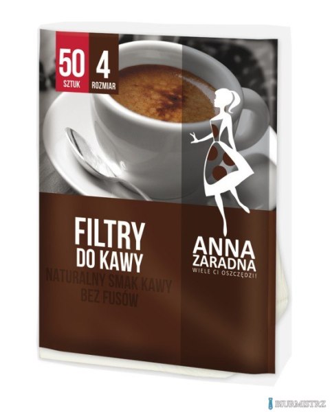 ANNA ZARADNA Filtr do kawy nr 4 , 50 sztuk 19182