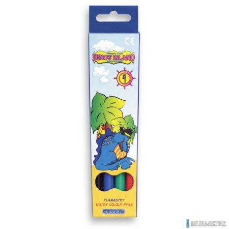 Flamastry 4 kol. szt. DINOS ISLAND FLO4ZOO GRANIT Mazaki Pisaki (X)