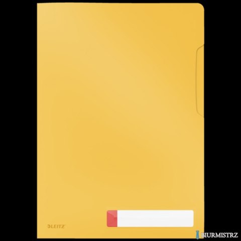 Folder A4 z kieszonką na etykietę Leitz Cosy, żółta 47080019