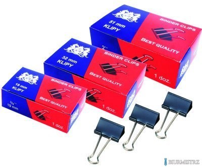 Klip 15mm 12szt (1/2 cala) czarny GRAND 110-1091 klipy do dokumentów