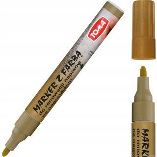 Marker olejowy do nagrobków, końcówka 2,5mm, złoty TO-448 Toma (X)