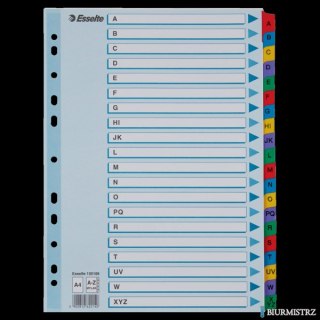 Przekładki kartonowe MYLAR A4 A-Z 100166 białe ESSELTE