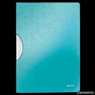 Skoroszyt z klipem LEITZ WOW turkusowy 41850051