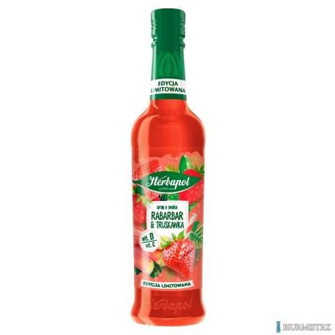 Syrop HERBAPOL Rabarbar truskawka 420ml
