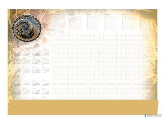 Terminarz - Planer A2 z listwą 2026 Zegar Michalczyk i Prokop T-1-A2-4 kalendarz biuwar