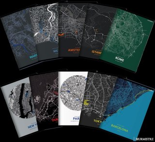 Zeszyt_TOP 2000 MONOCHROME MAPPING A5 96k 70g mix linia z marginesem 400157941