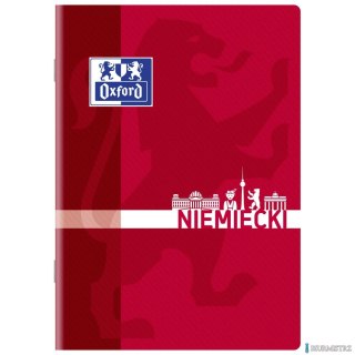 Zeszyt_w kratkę z marginesem, język niemiecki A5 60 kartek, OXFORD 400139057