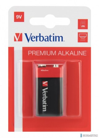 Bateria VERBATIM ALKALICZNE 9V BLISTER 1szt. 49924