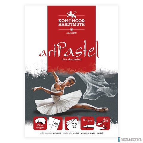 Blok do pasteli ARTPASTEL ANTRACYT A4 20 ark. 180 g KIN