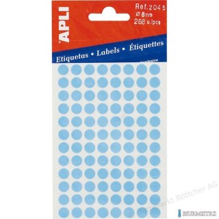 Et.kółka 8mm/288szt niebieskie APLI 02045