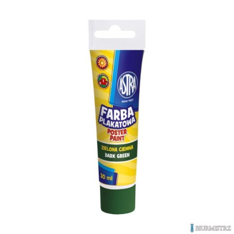 Farba plakatowa Astra tuba 30 ml - ciemna zieleń, 83110906 SALE