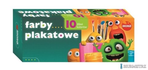 Farby plakatowe MONA 10 kol.20 ml 0104 ST.MAJEWSKI