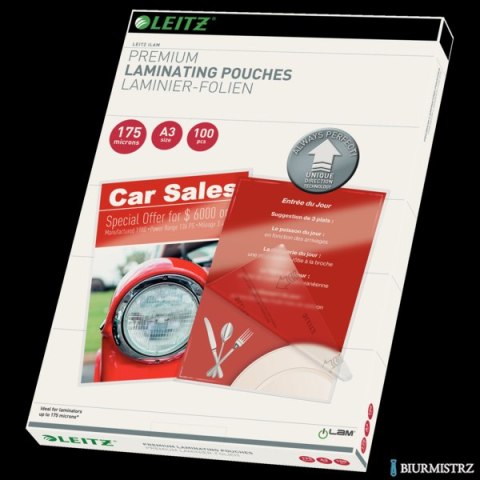Folia do laminacji Leitz UDT A3 175 mic., 100 szt., 74900000