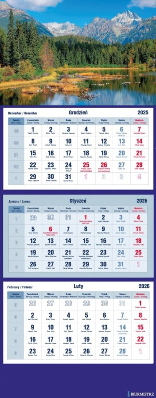 Kalendarz trójdzielny 2026 Góry Michalczyk i Prokop T-105T-04