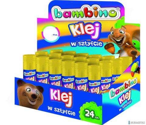 Klej sztyft 9g MINI ZOO (24) display MAJEWSKI BAMBINO