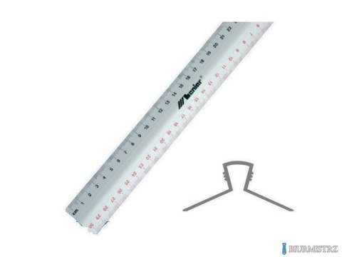 Linijka aluminiowa 30cm 30161 z uchwytem LENIAR