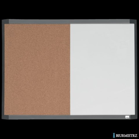 Mała tabliczka CombiBoard 585x430mm, tablica suchościeralna biała i korkowa (pół na pół) Nobo 1903784