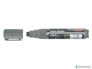 Marker kredowy, końcówka ścięta 8mm, 8g tuszu srebrny TO-291 Toma