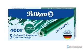 Naboje do piór długie ciemnozielone 300004043 PELIKAN