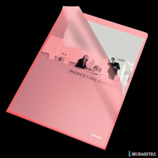 Ofertówki groszkowe A4 115mic czerwone (25szt) ESSELTE 60833