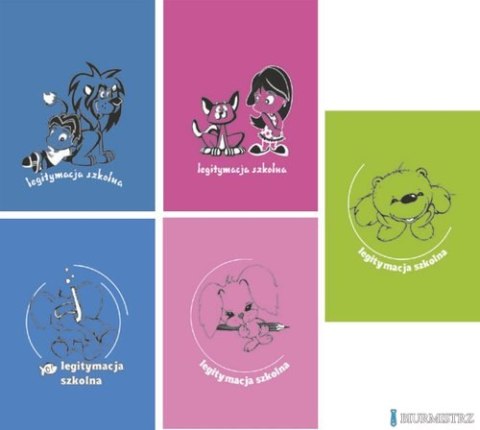 Okładka na legitymację szkolną ze stemplem mix 0300-0101-99 PANTA PLAST