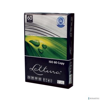 Papier xero A4 LETTURA, 80g, ISO60, ekologiczny, 100% recykling, karton 5 ryz
