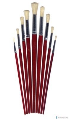 Pędzle 882Y okrągłe 8 szt., 9 szt. MIX rozmiarów, GRAND 170-1426