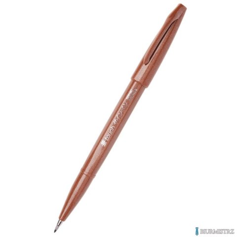 Pisak pędzelkowy do kaligrafii brązowy SES15-E PENTEL