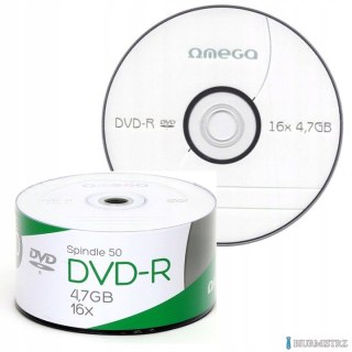 Płyta OMEGA DVD-R 4,7GB 16X CAKE (50) OMD1650-