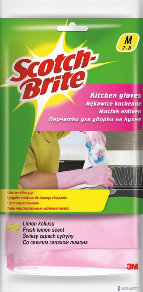 Rękawice SCOTCH BRITE_ Kuchenne, rozm. M, różowe