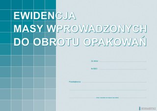 S-220-1 Ewidencja masy wprowadzonych do obrotu opakowań A4 MICHALCZYK I PROKOP