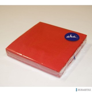 Serwetki AHA czerwone 33x33cm, 20sztuk, intensywny