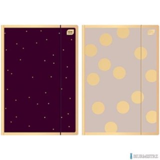 Teczka A4+ z gumką SATIN GOLD INTRDRUK