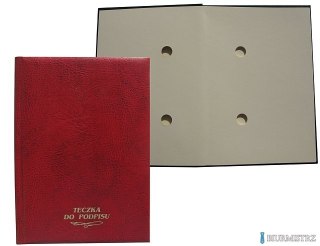 Teczka do podpisu 10k bordo WARTA grzbiet kryty 1824-920-010