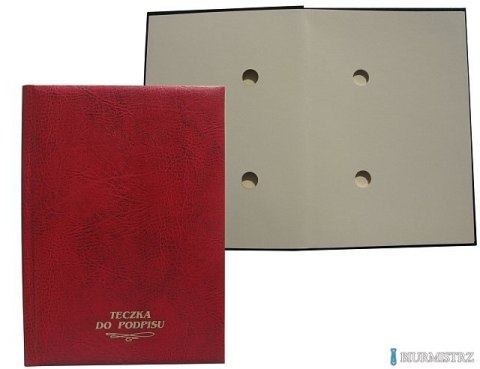 Teczka do podpisu 10k bordo WARTA grzbiet kryty 1824-920-010