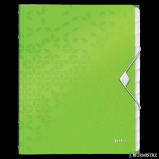 Teczka segregująca 12 przekładek PP Leitz WOW, zielona 46340054