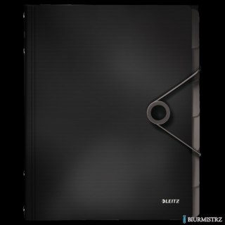 Teczka segregująca 6 przekładek czarna PP LEITZ SOLID 45691095