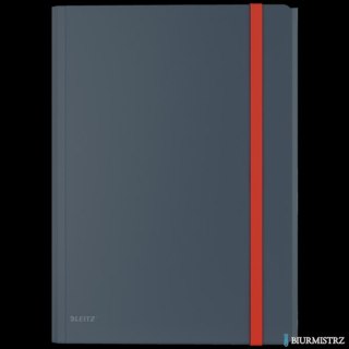 Teczka z gumką i kieszonką Leitz Cosy, PP, szara 46190089