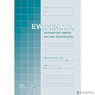 Vu73-u Ewid.(oczyw)pomyłek z kasy rej.A4 Michalczyk i Prokop