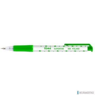 Długopis AUTOMAT SUPERFINE z supercienką końcówką, 0,5mm zielony TO-069 Toma